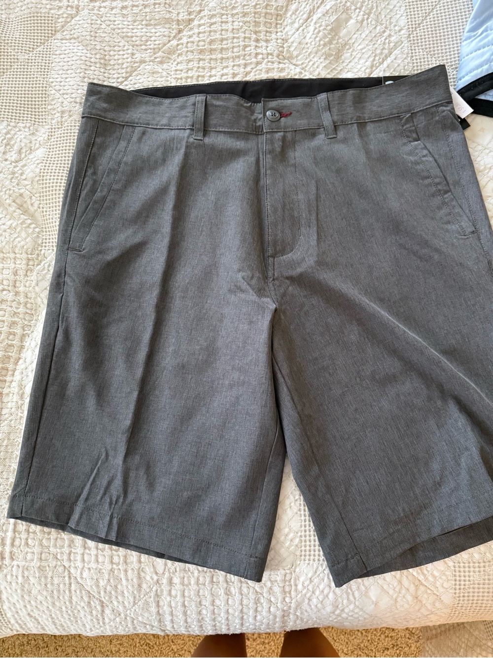 burnside Men's Charcoal Flat-Front Shorts